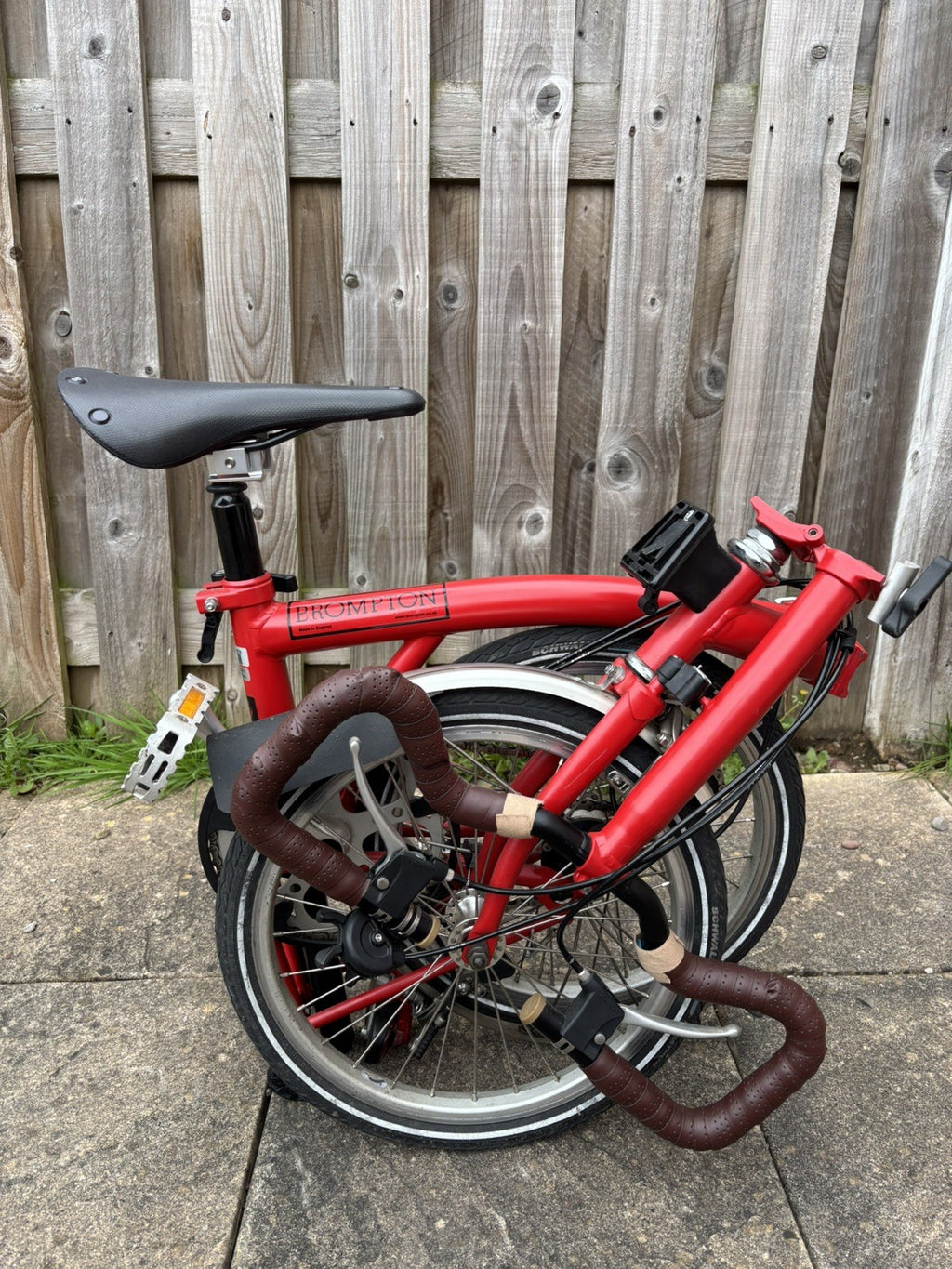 Brompton 2006 M3L Folding Bicycle 3-Speed in Red with many accessories