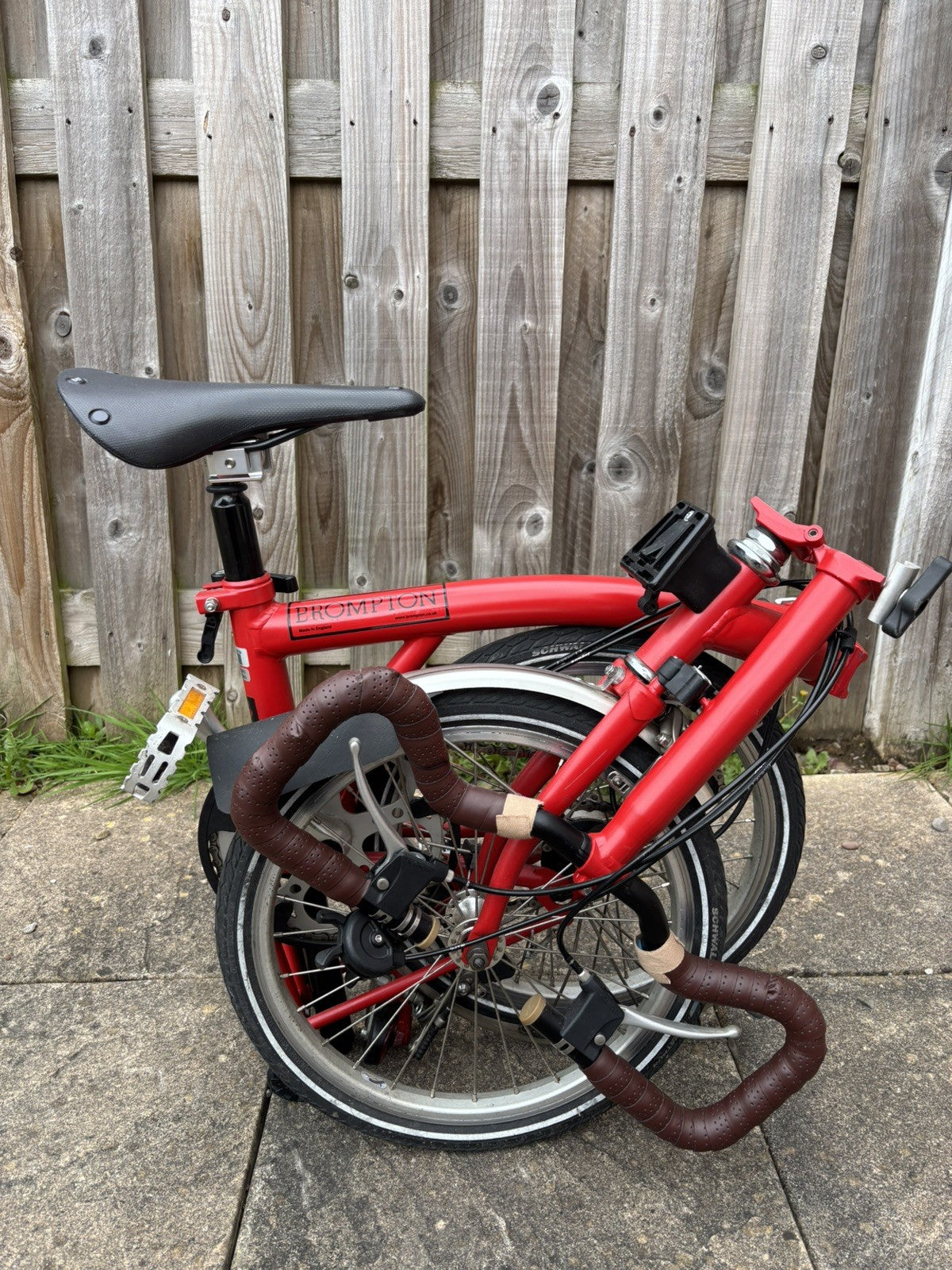 Brompton 2006 M3L Folding Bicycle 3-Speed in Red with many accessories