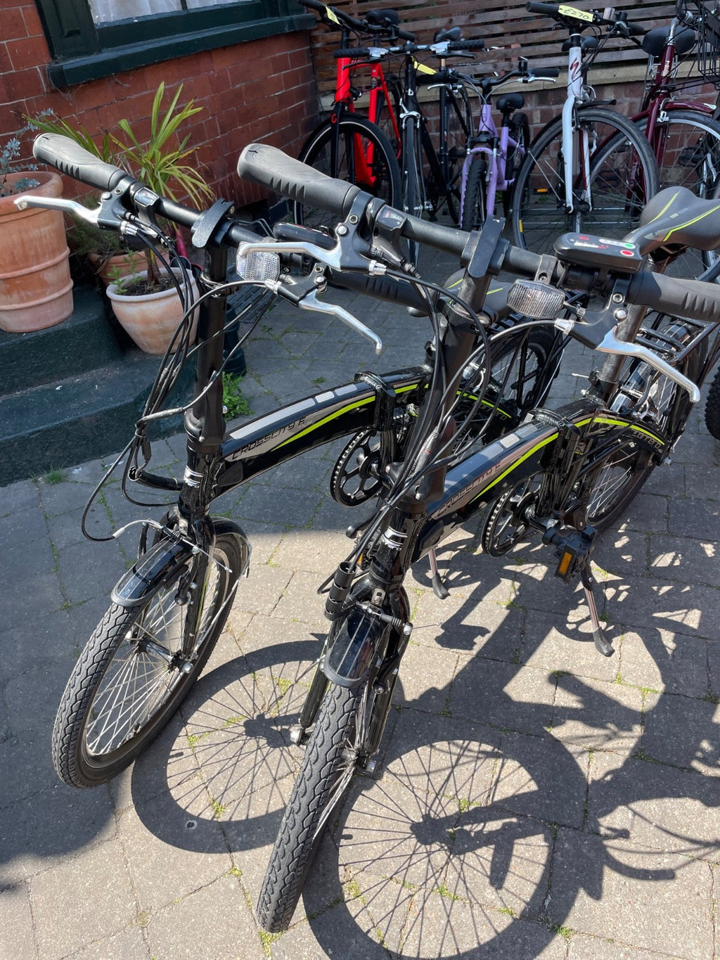 Carrera Crosscity E folding bike , 20'' wheels, black/green