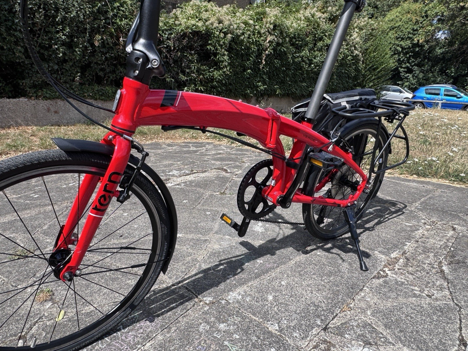Tern Verge D9 Folding Bicycle Red - In Excellent Condition