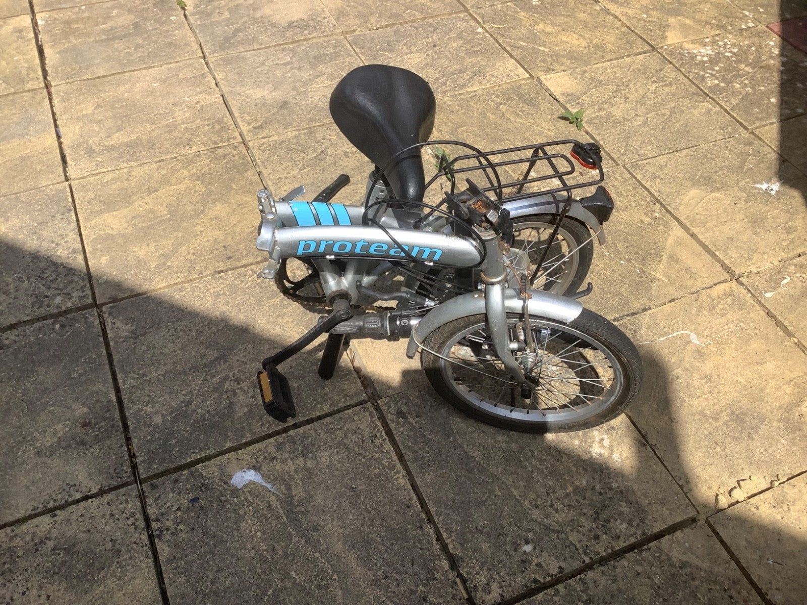 Proteam Folding Bike   6 shimano  gears  16' wheels' bicycle  fold up v-brakes