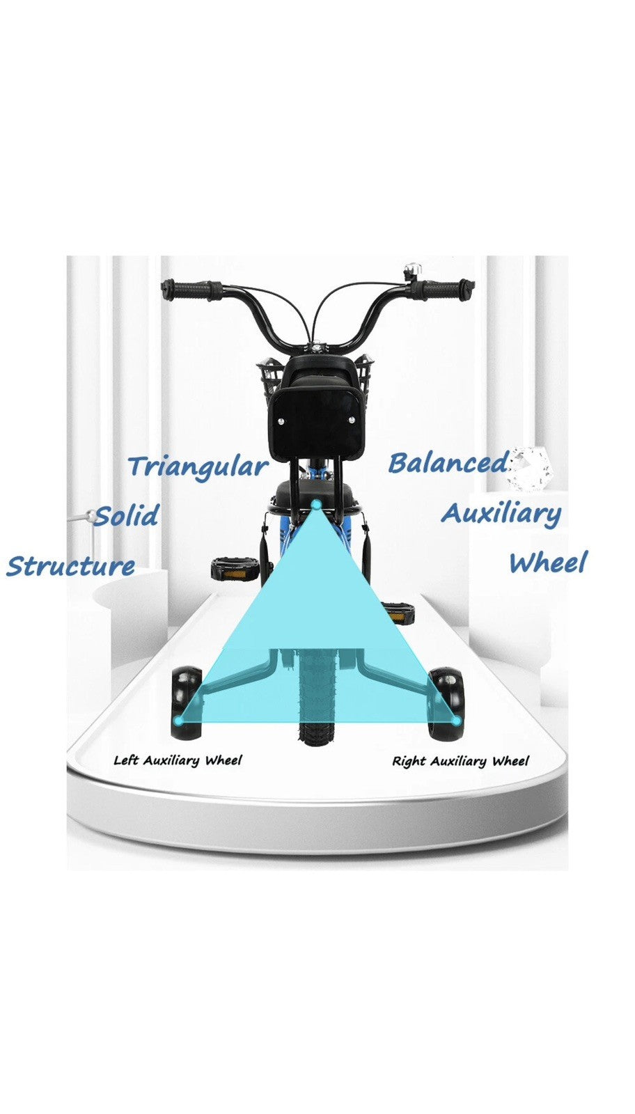 14inch Kids Bike Bicycle Children Boys Foldable Cycle Removable Stabiliser UK