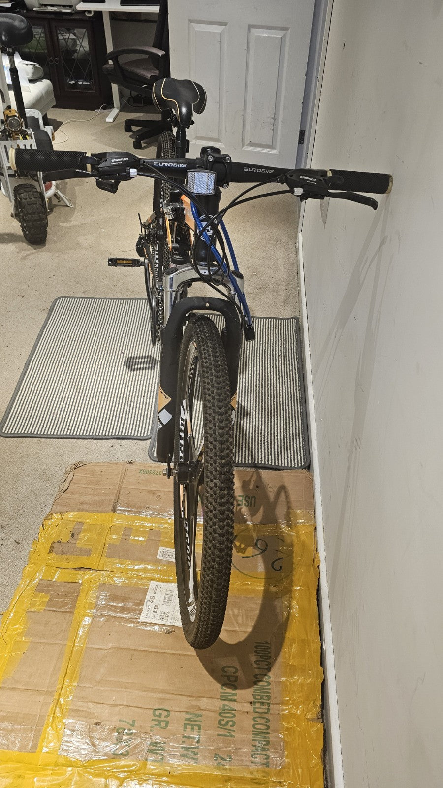 Eurobike G7 Folding Mountain Bike Dual Disc 17" Frame, 27.5" Wheels