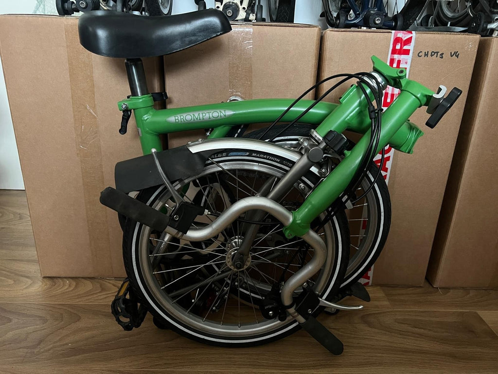 Brompton M2L- X  (2 Speed)  Titanium folding bicycle -Apple Green