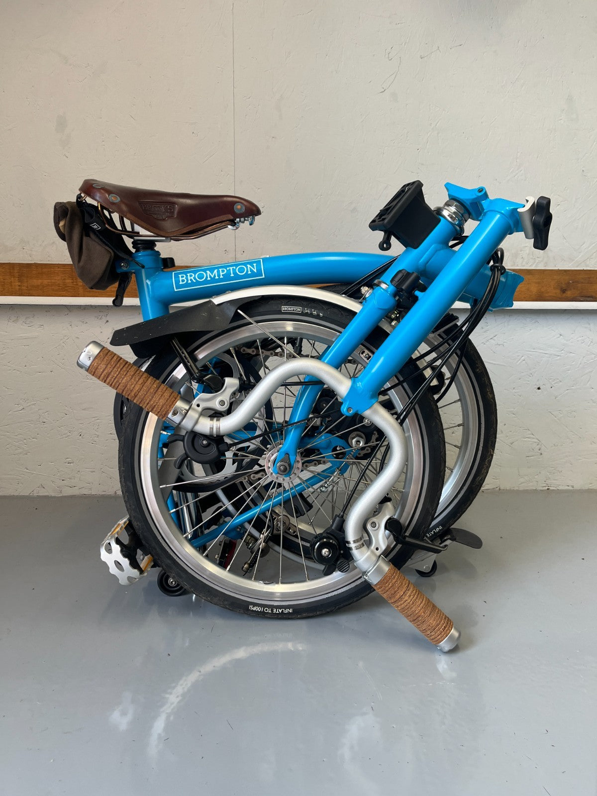 Brompton folding bike 6 speed C Line Blue