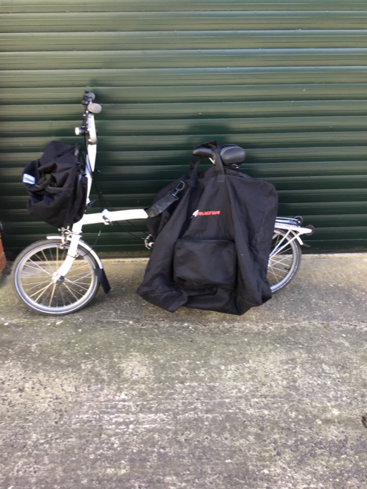 Brompton M3R C Line utility model, 3 Speed with rear rack .White in colour