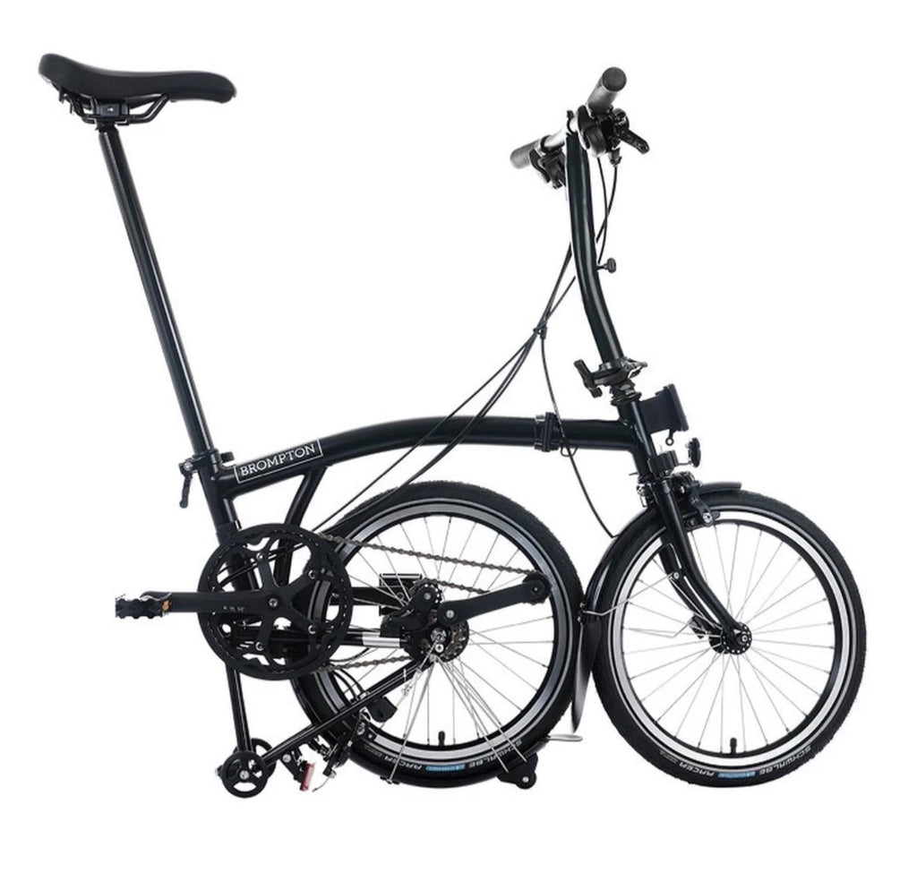 Brompton C Line 12-Speed Folding Bike Black Mid Bar Cycling Mens Womens