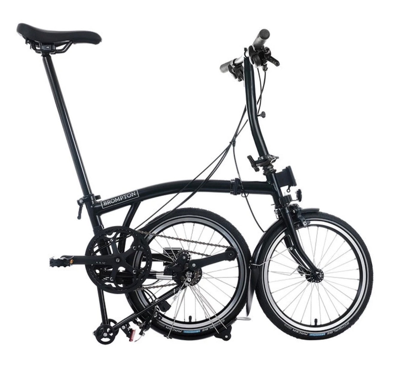 Brompton C Line 12-Speed Folding Bike Black Mid Bar Cycling Mens Womens