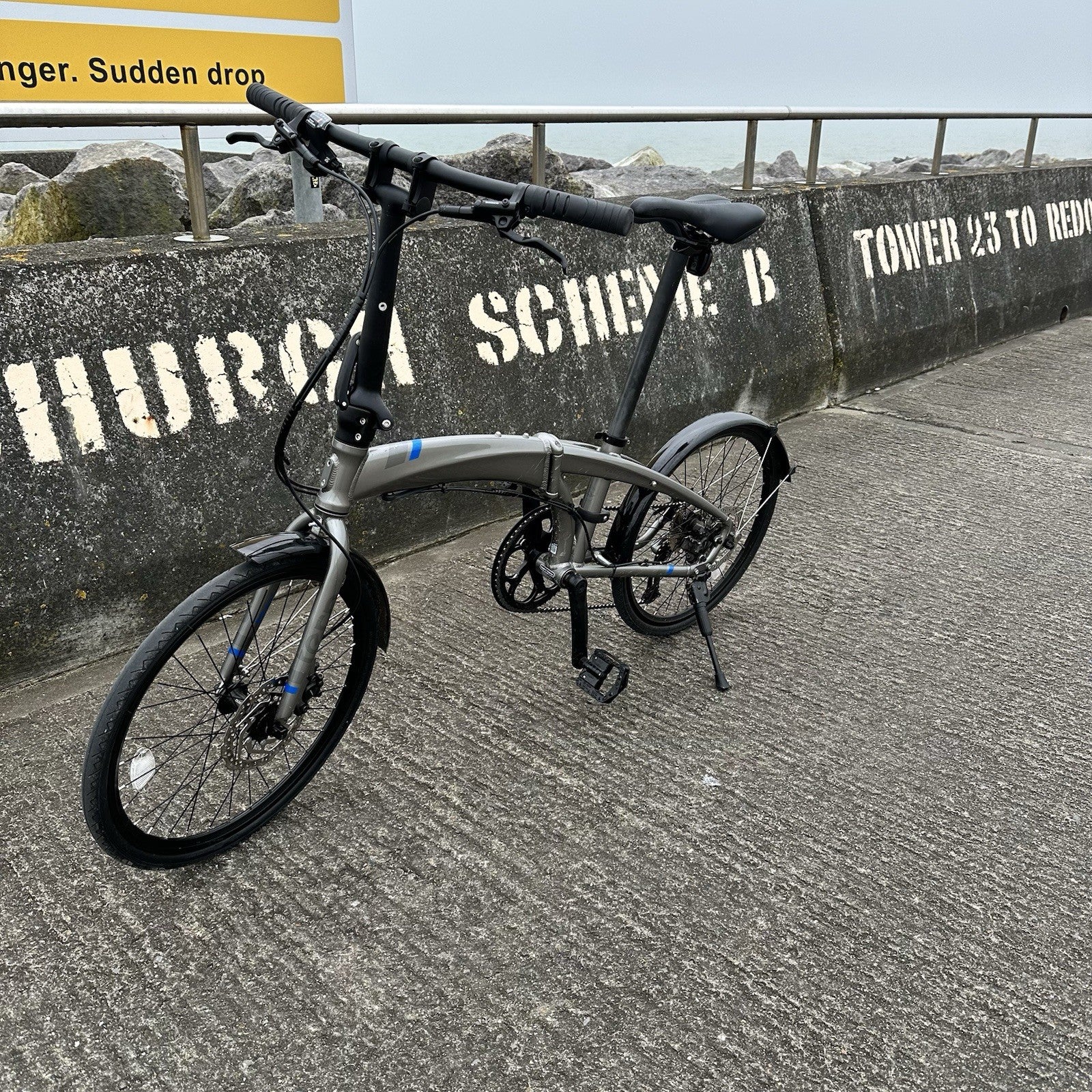 Tern Verge D9 Speed Folding Bike Hydraulic Disc Brakes Mudguards Excellent 🚲