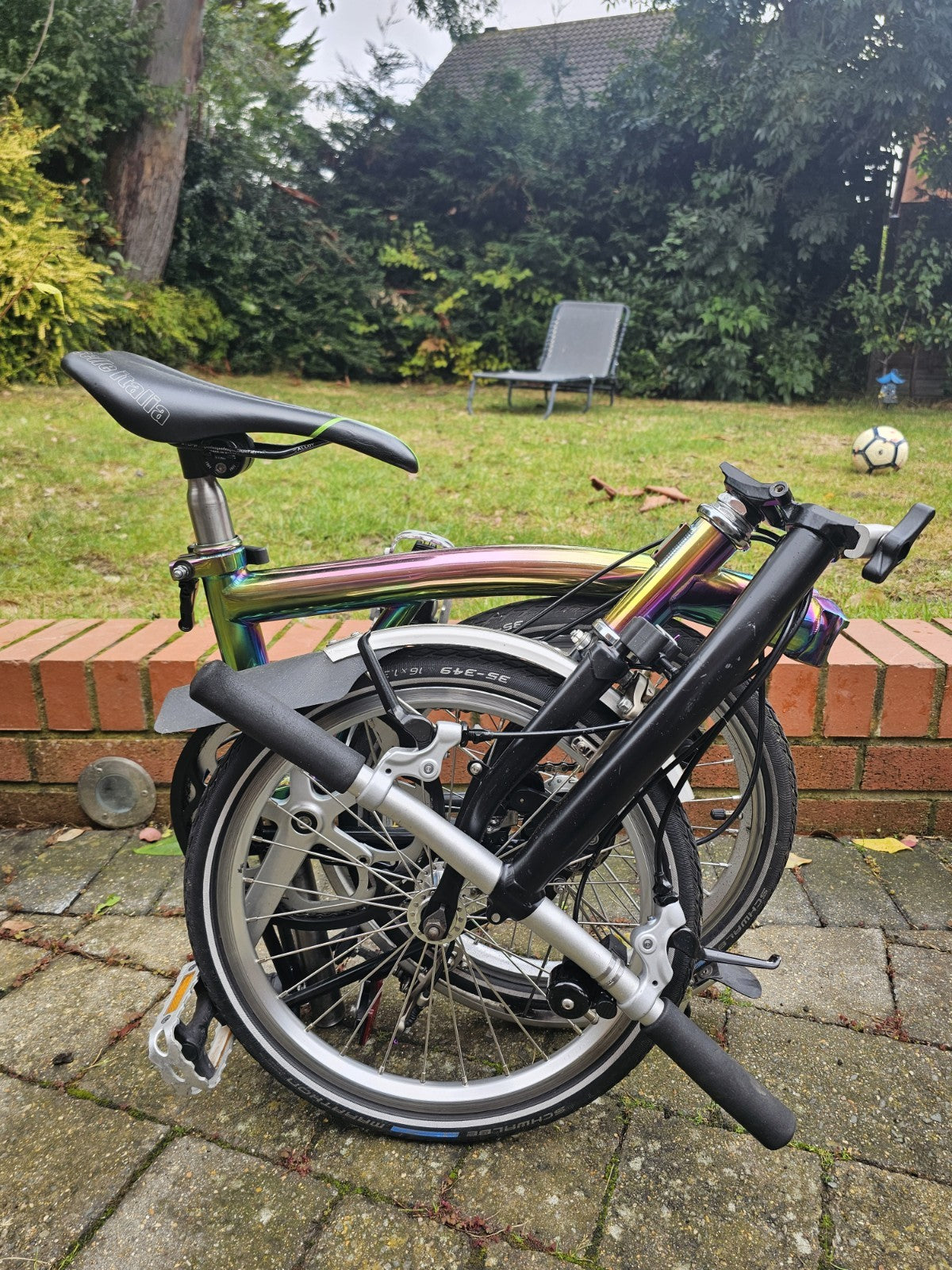 Brompton With Titanium Mainframe In Electroplated Rainbow