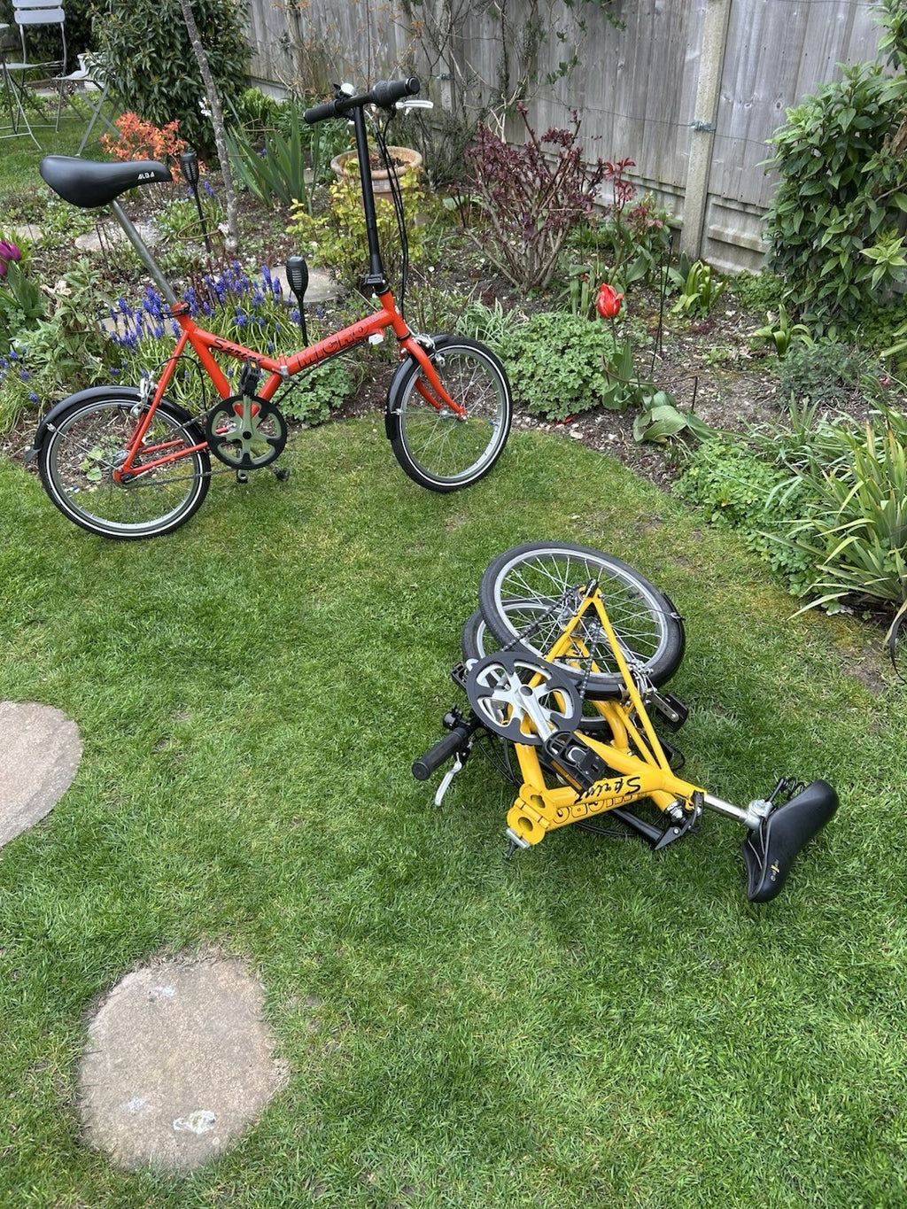 A Pair of 1990s Cresswell Micro Sprint Folding Bikes