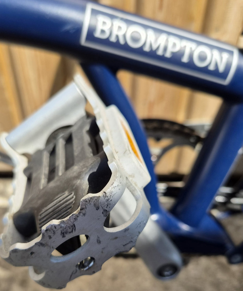 Brompton 16in Folding Bike Blue with Silver Mudguards Headlight Rear Light