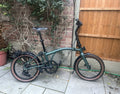 NEW Brompton G Line Green - L 20in Wheels Mechanical Disc Brakes Rack
