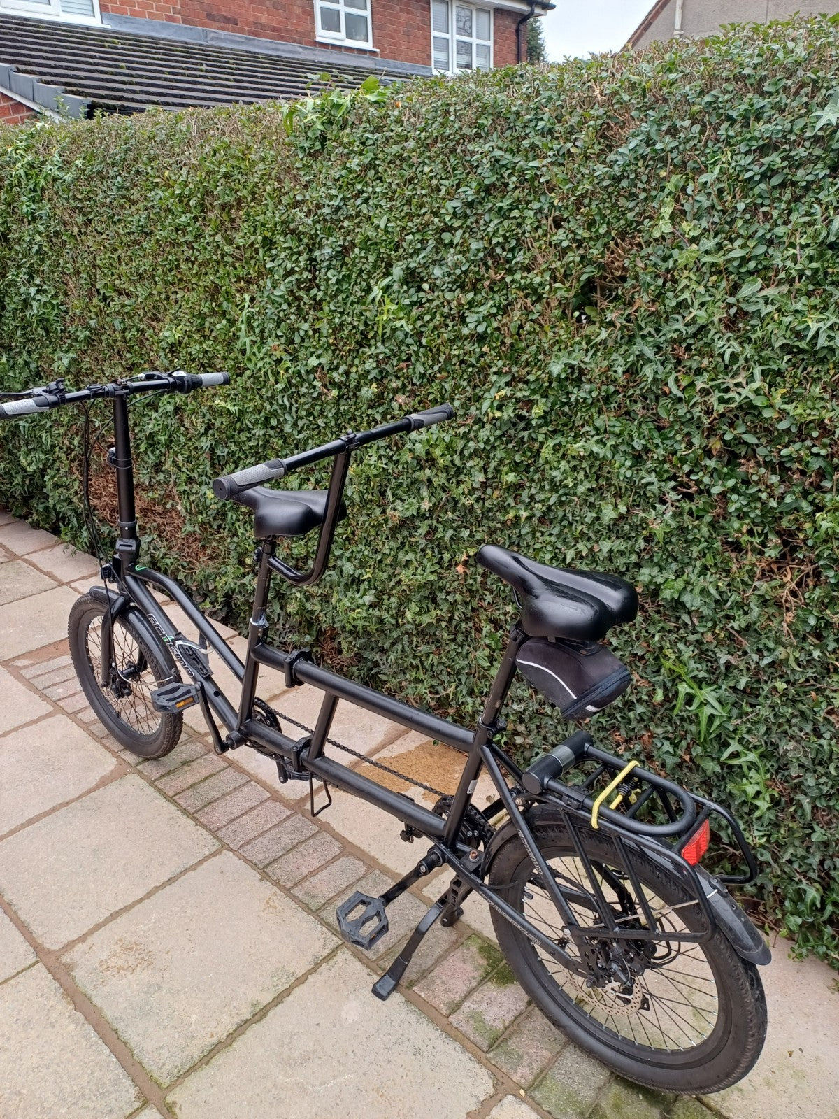 Ecosmo 20TF01BL 20 Inch Wheel Folding Tandem Bicycle Bike - Black