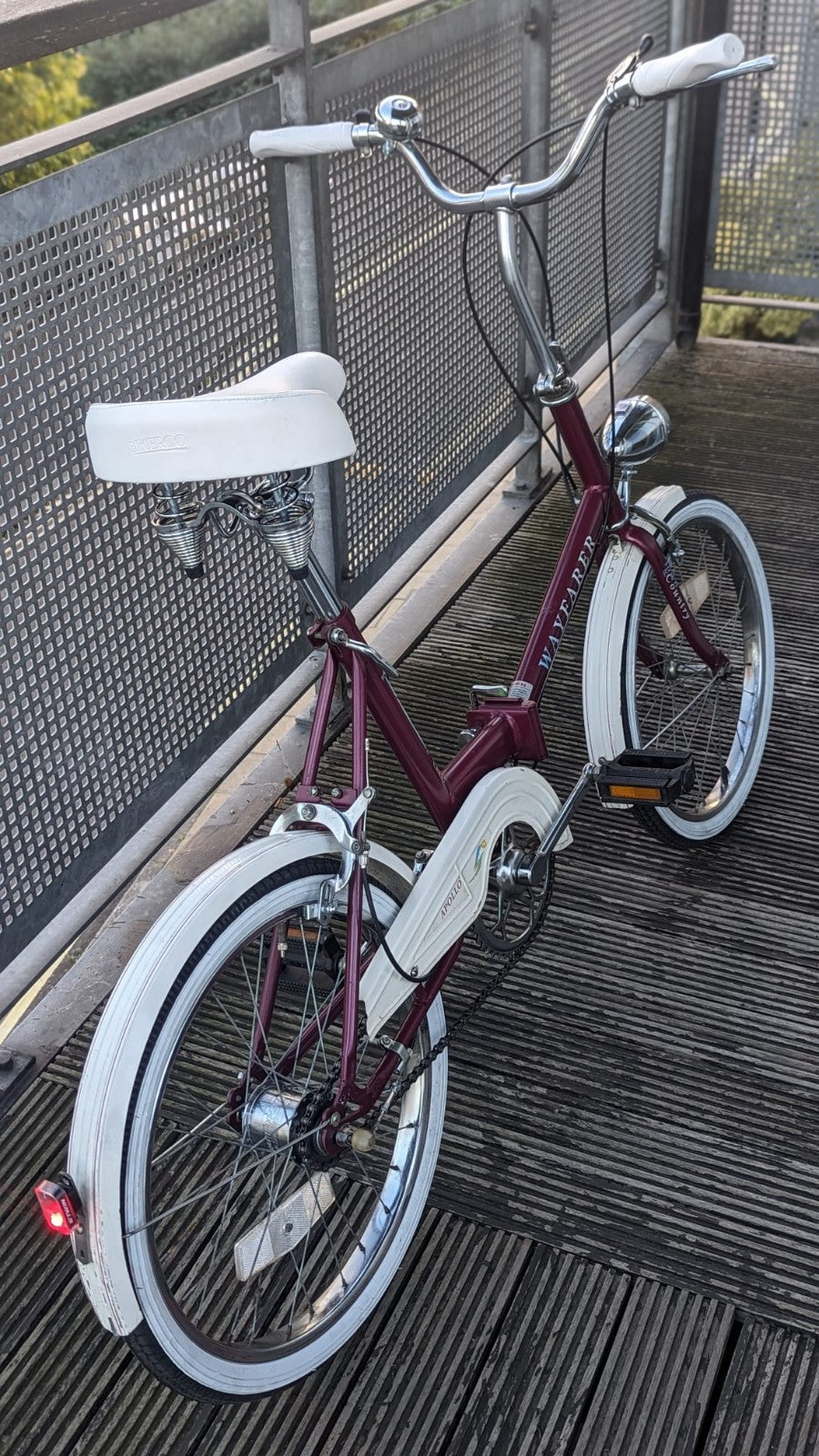 '90s Apollo Wayfarer Vintage Folding Bike, Red, Restored, Good Condition
