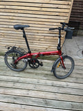 Dahon Vybe City Folding Bike 7-Speed. In Bright Red Two Years Old.