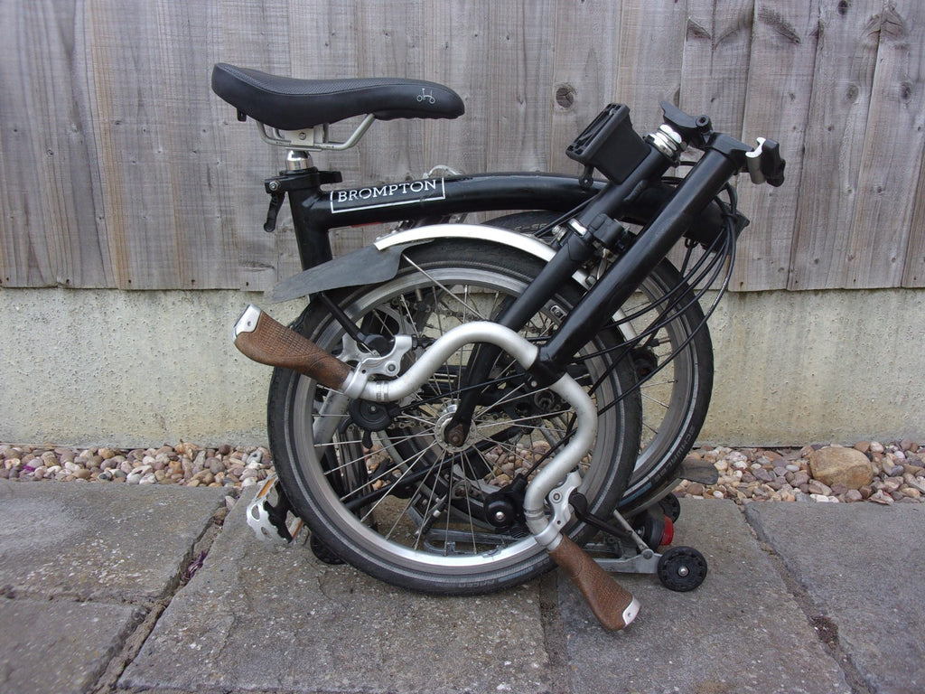 Brompton Folding Bike 16in Black/Silver with Rear Rack & Mudguards