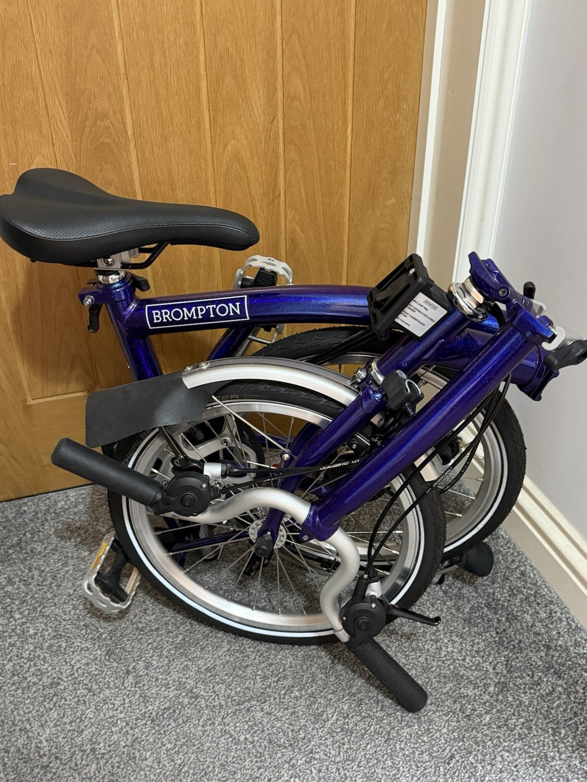 BROMPTON M6L FOLDING BIKE IN METALLIC PURPLE