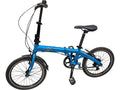 Ecosmo Folding Bike 16" Wheels Blue Shimano 6 Speed Lightweight Commuter Bicycle