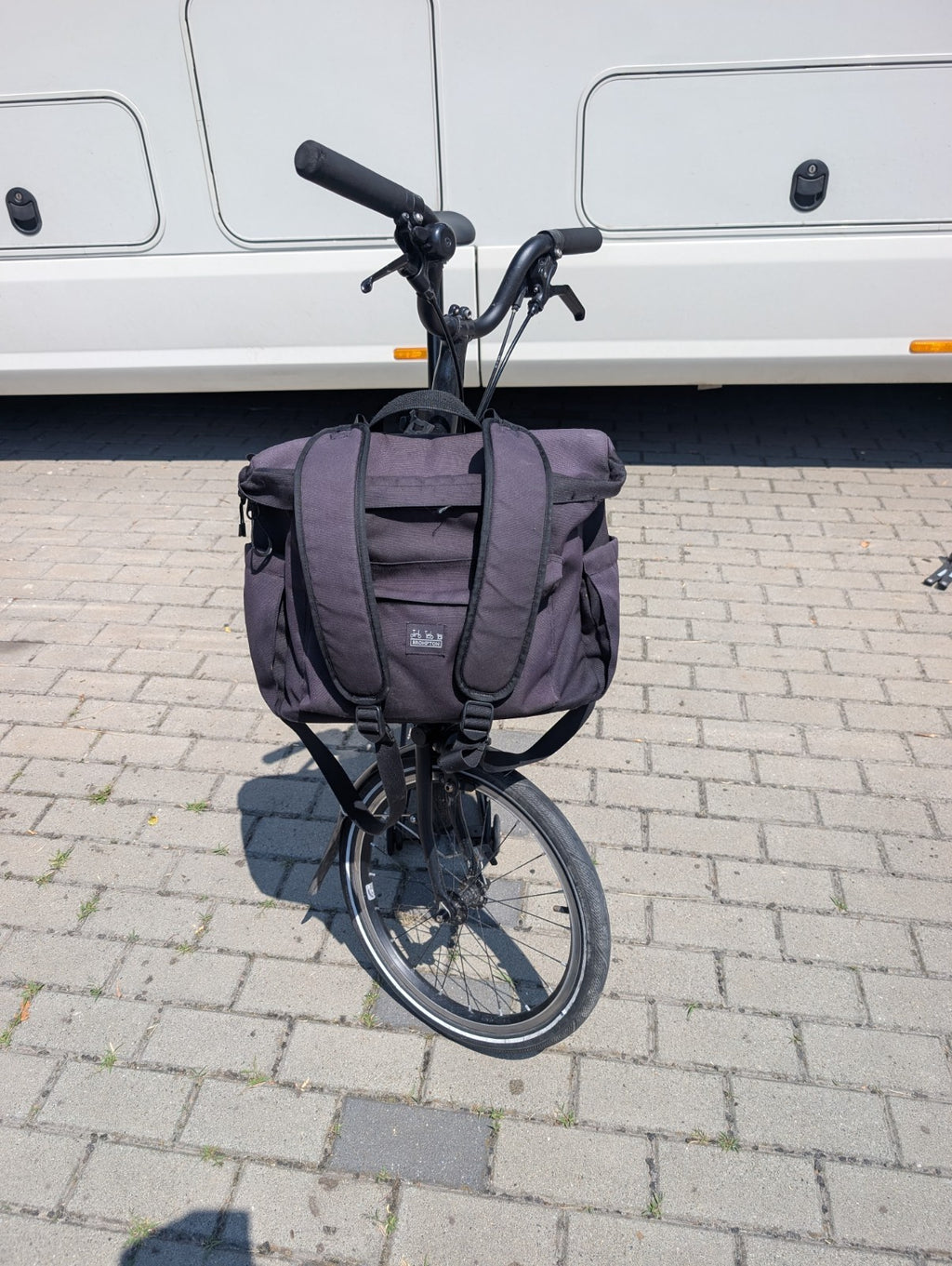Brompton P Line 4 Speed 2023 Mid Handlebar Folding Bike - Midnight Black