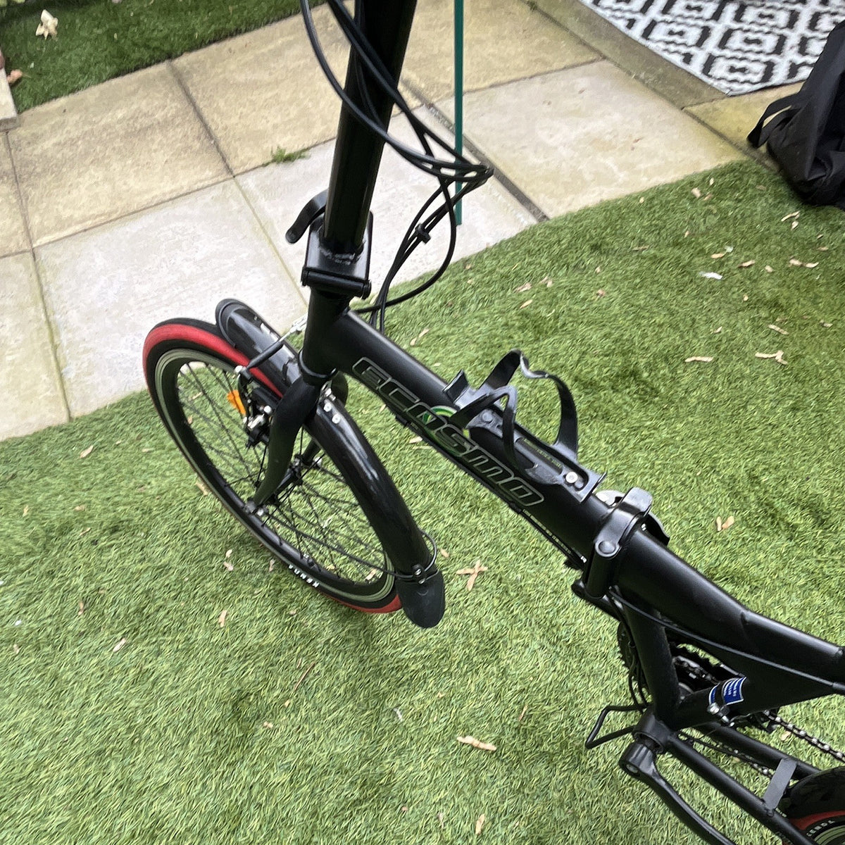 Ecosmo 20in Folding Bike V-Brake Mudguards Kickstand Derailleur Black/Red
