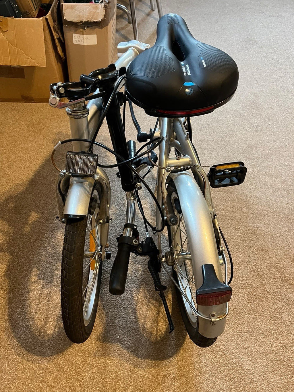 Adult Folding Bike – 6 Speed Shimano Gears – Silver – Great Condition