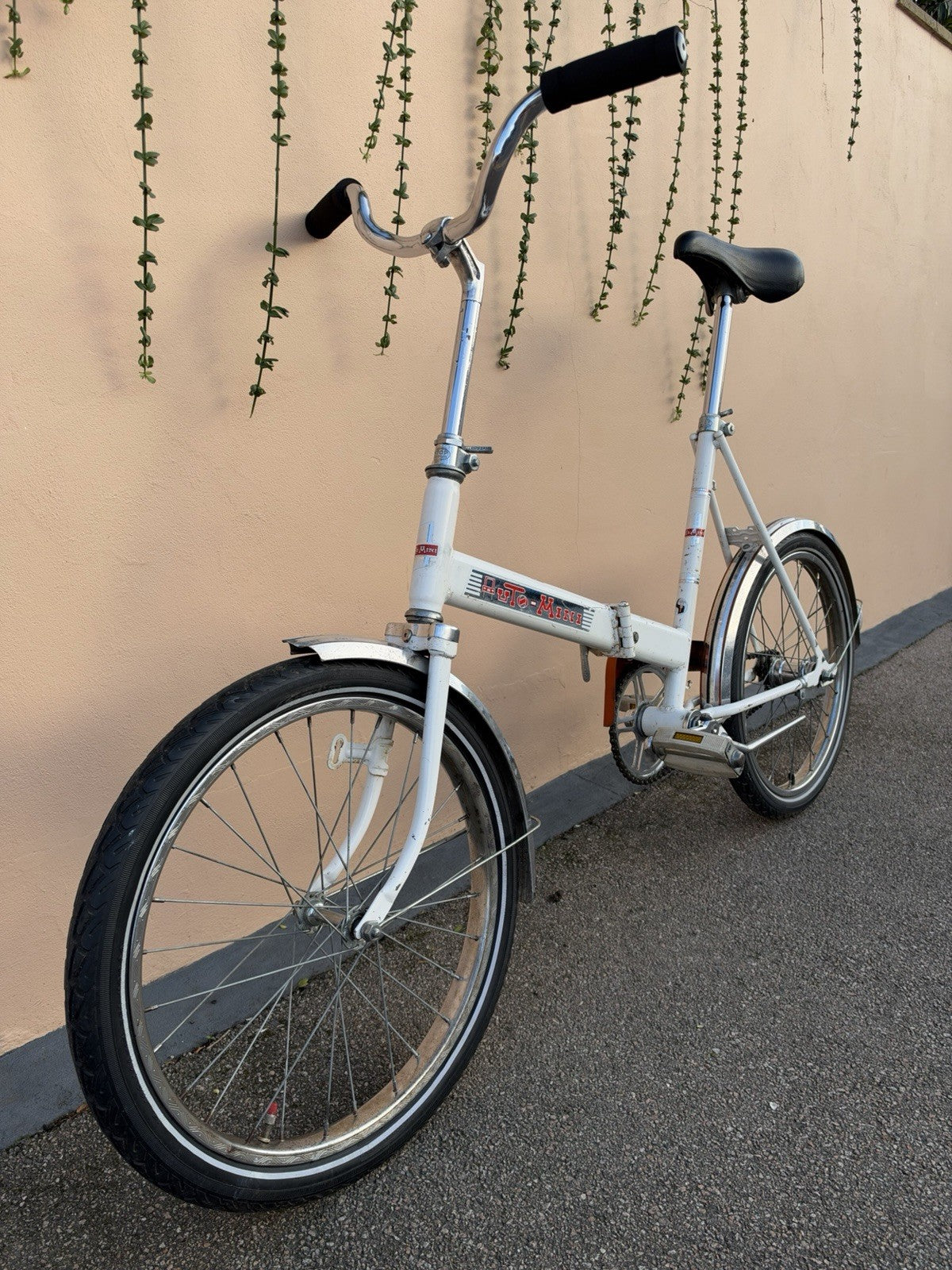Vintage 70’s Auto-Mini Folding Bicycle Bike Cycle Fold Up Folder Compact London