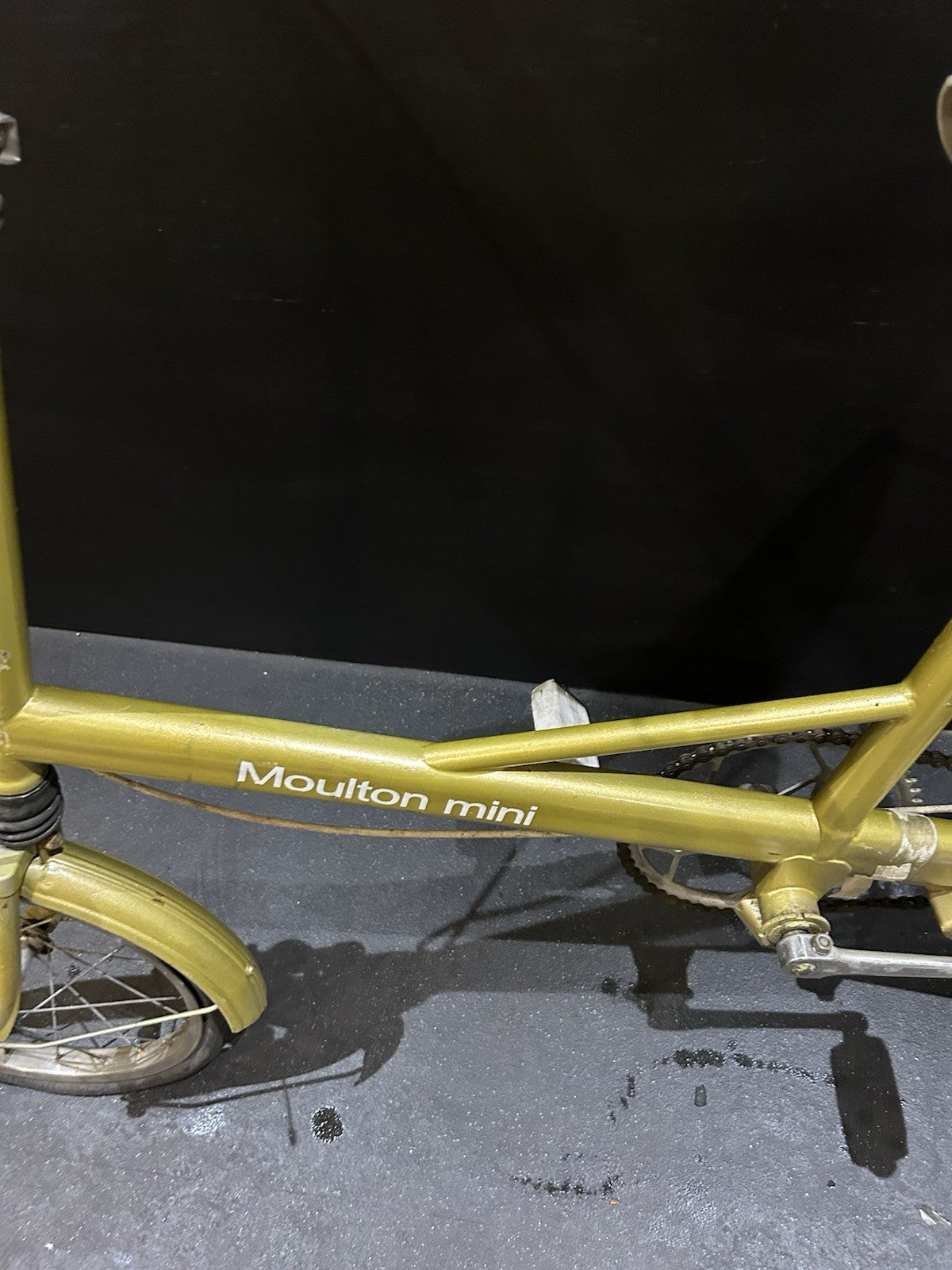 Moulton Mini Folding Bike 16in 1972 Steel 1 Speed Rack Mudguards Caliper