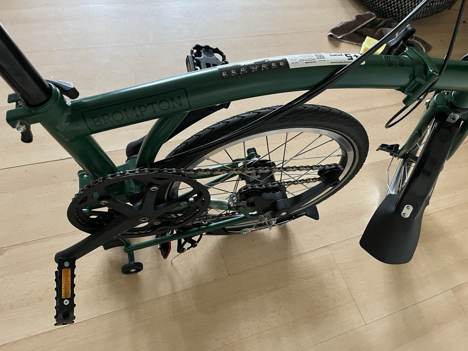 Brompton C Line Explore 6-Speed, 2025, Green, Black Edition, Mid Handlebar, New