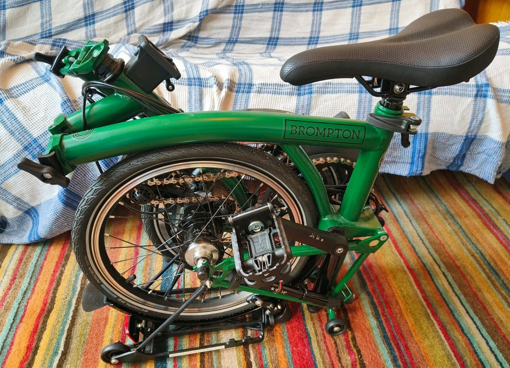 Brompton C Line Explorer 2023 6 Speed Folding Bike mid with accessories