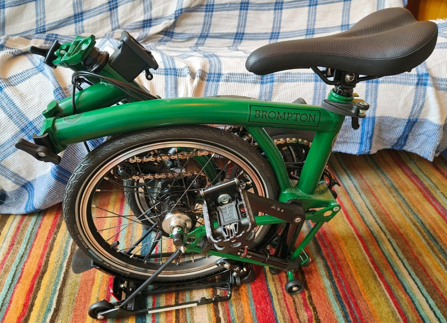Brompton C Line Explorer 2023 6 Speed Folding Bike mid with accessories