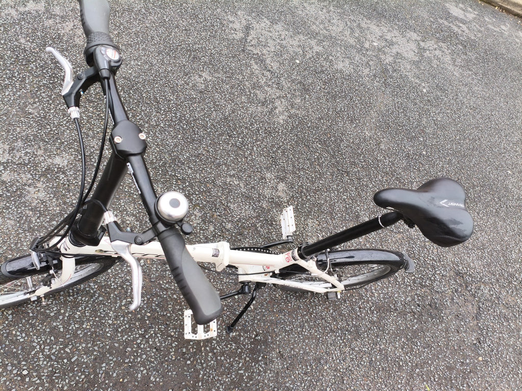 Carrera Transit Lightweight Folding Bike  Aluminium White