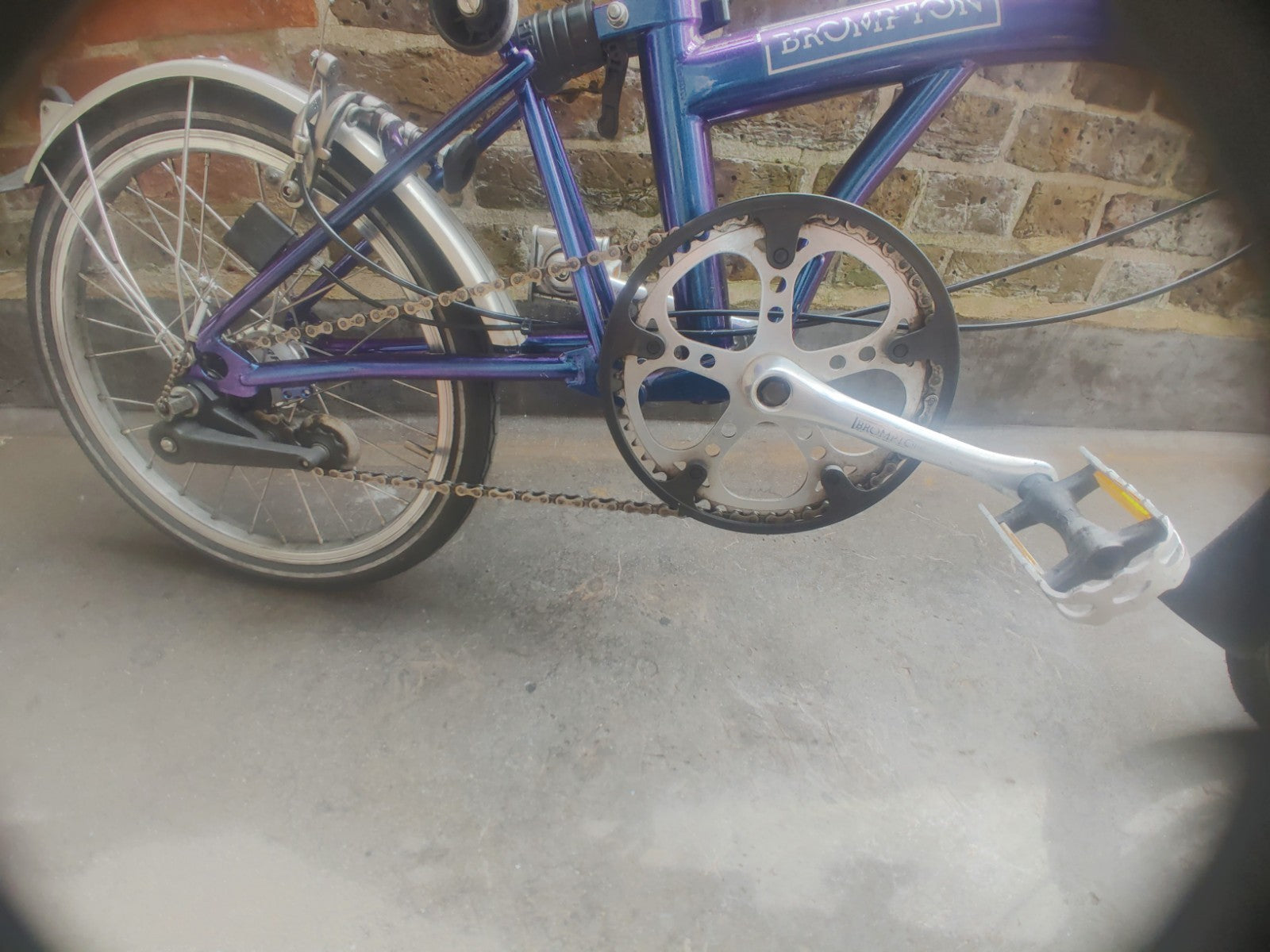 Beautiful Brompton 3 Speed With Extended Seatpost