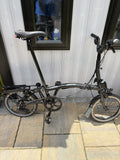 2021 Brompton M6R Black Edition 16in Folding Bike Black Edition (Gloss Black)