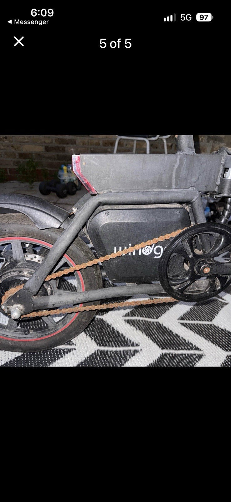 Windgoo Folding Bike 12in Disc Brakes Grey/Black