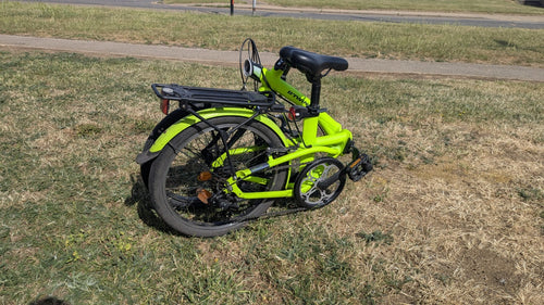 B-Twin Tilt 500 Folding Bike Lime Green