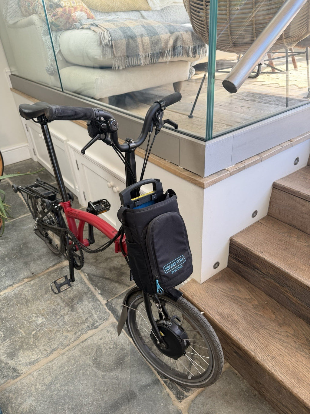 Brompton C-line 6-speed Maroon Red With Three Brompton Bags
