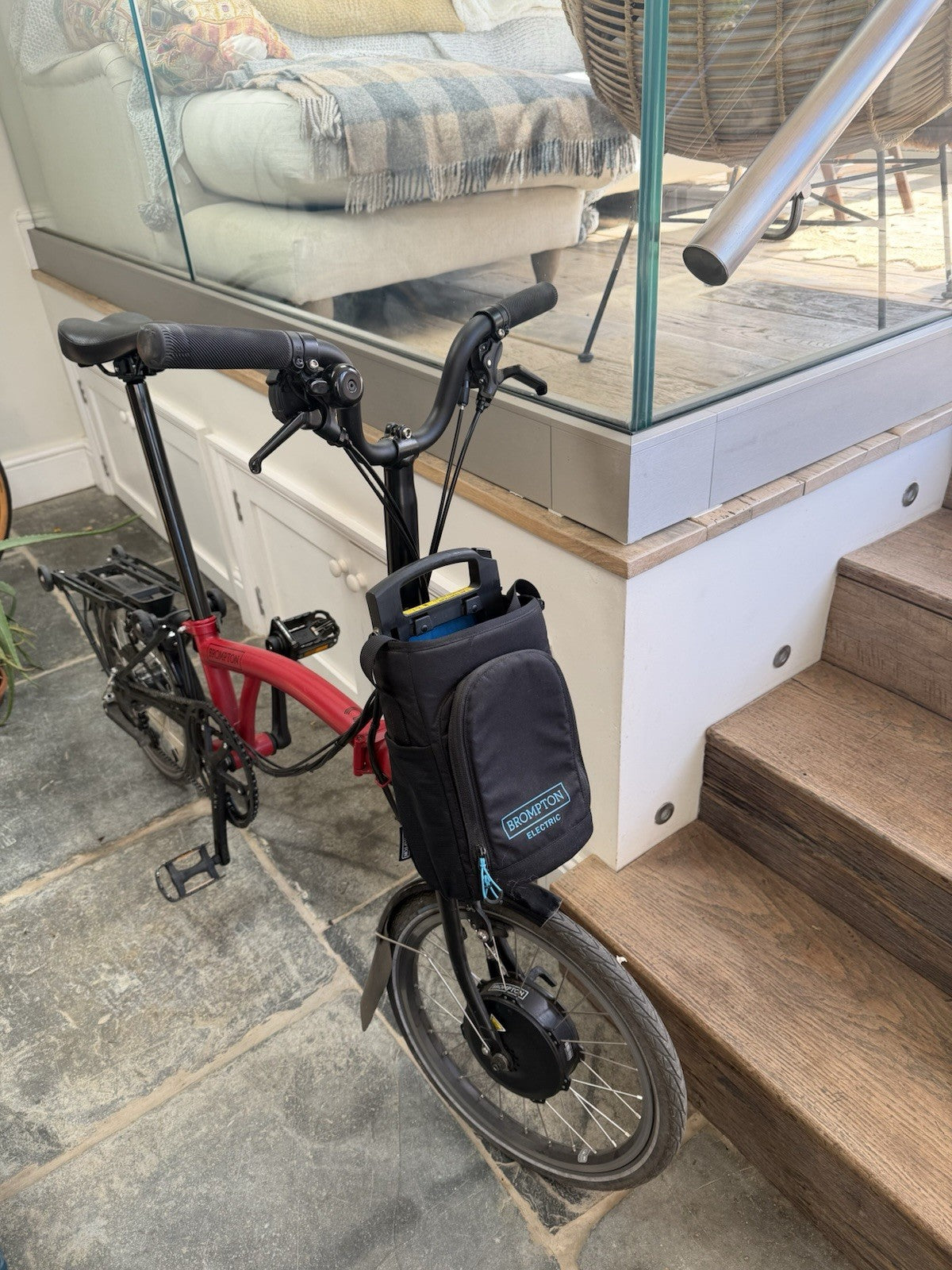 Brompton C-line 6-speed Maroon Red With Three Brompton Bags