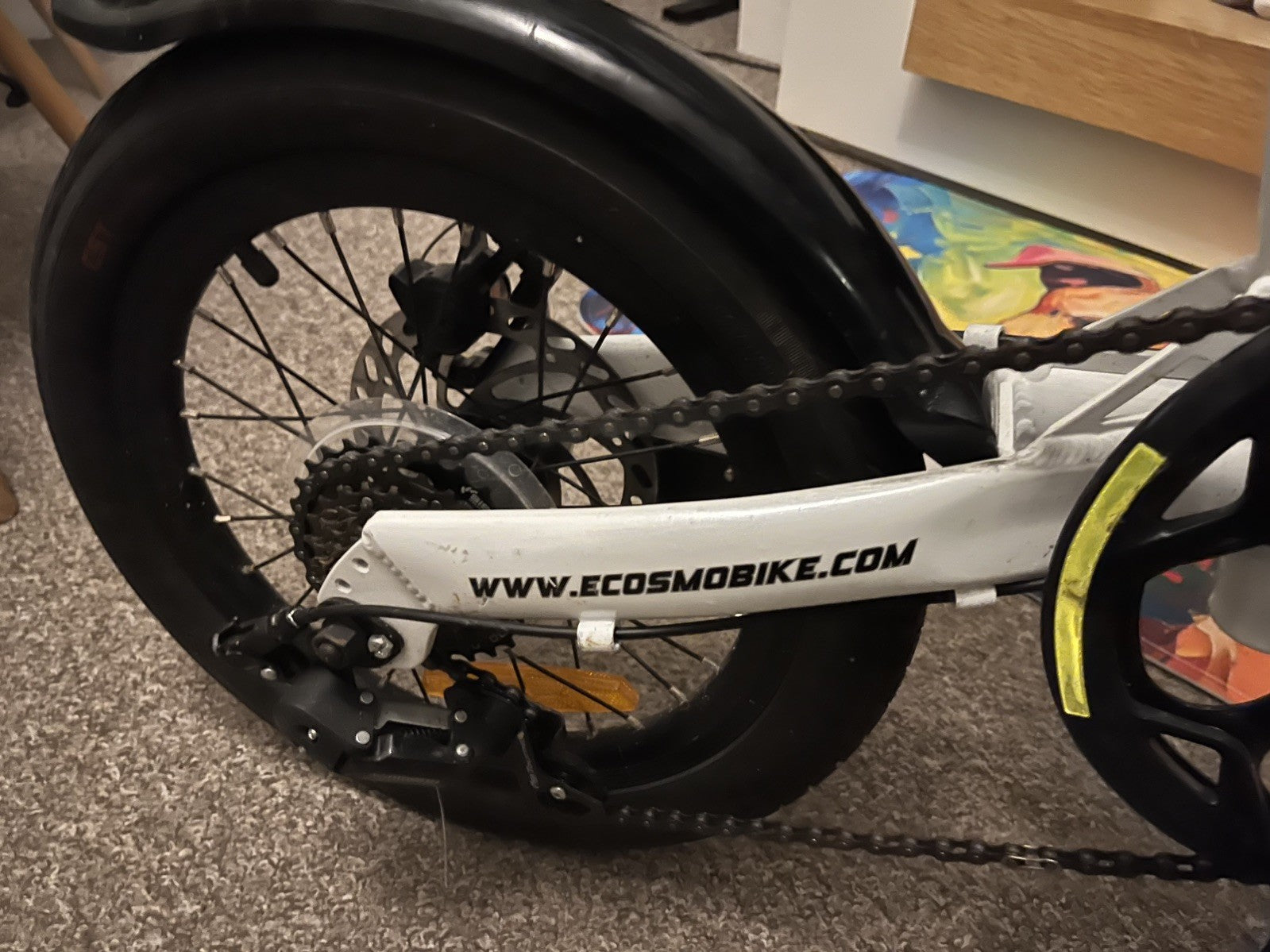 Ecosmo Folding Bike 16" Wheel 6 speed Shimano Gears Disc brakes (standard pedal)