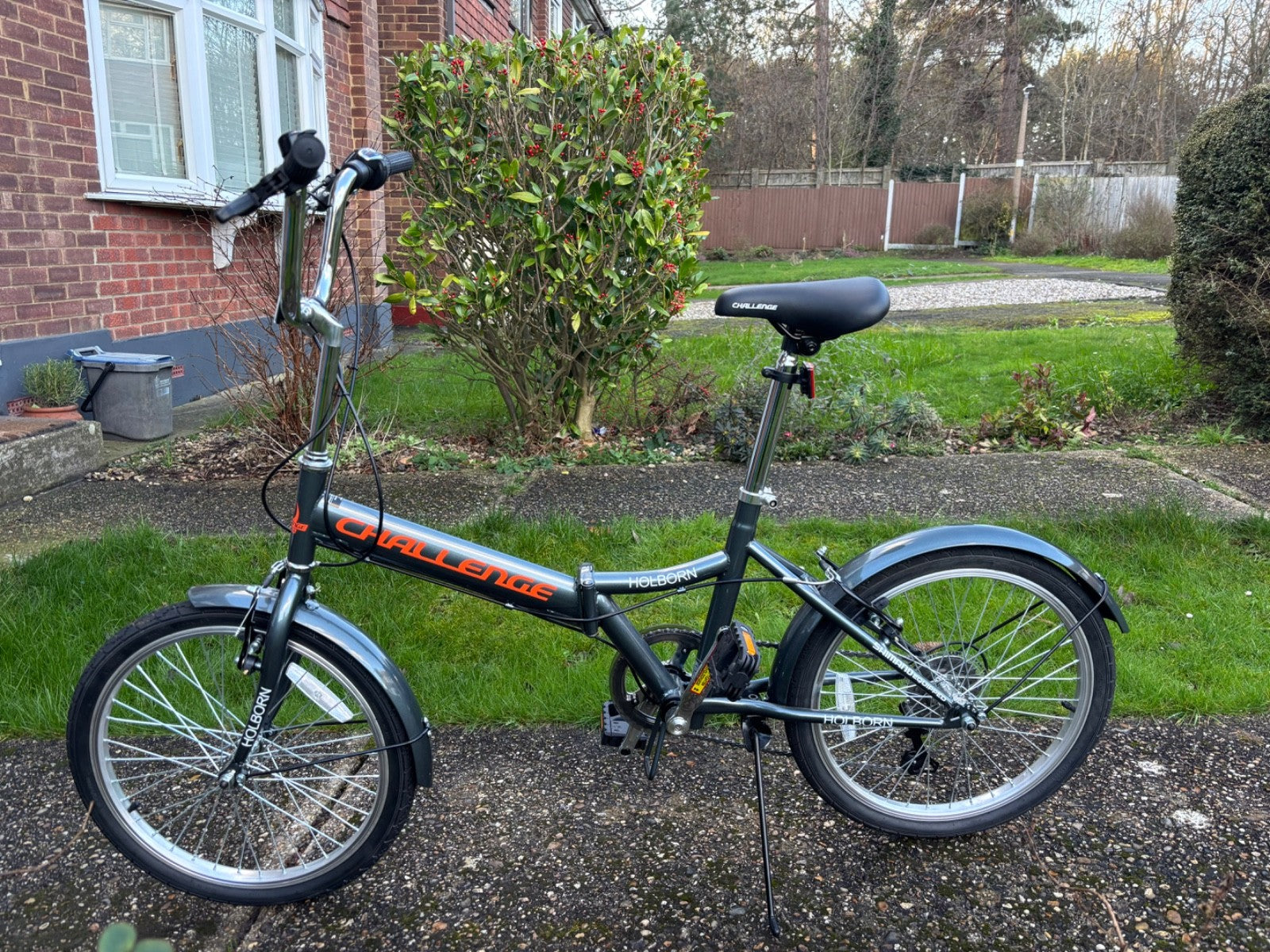 Foldable Unisex Grey Bike - 20 inch Wheel Size