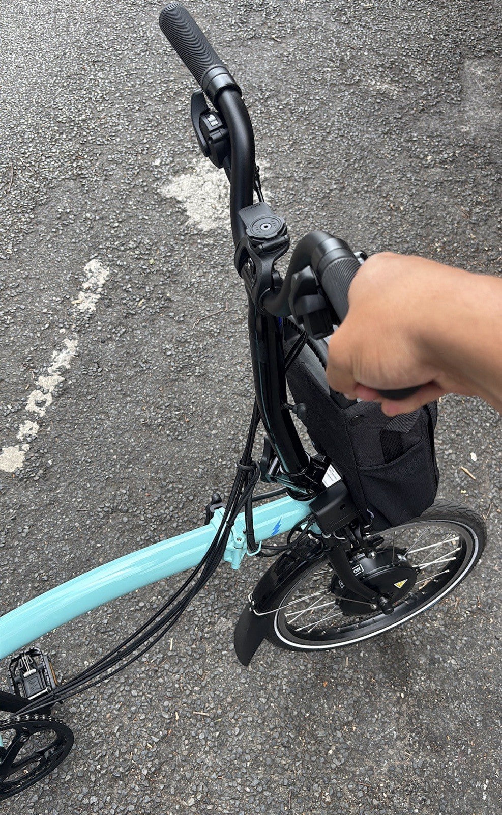 Brompton Electric C Line, Turkish Green, Mid handlebar, 6 speed