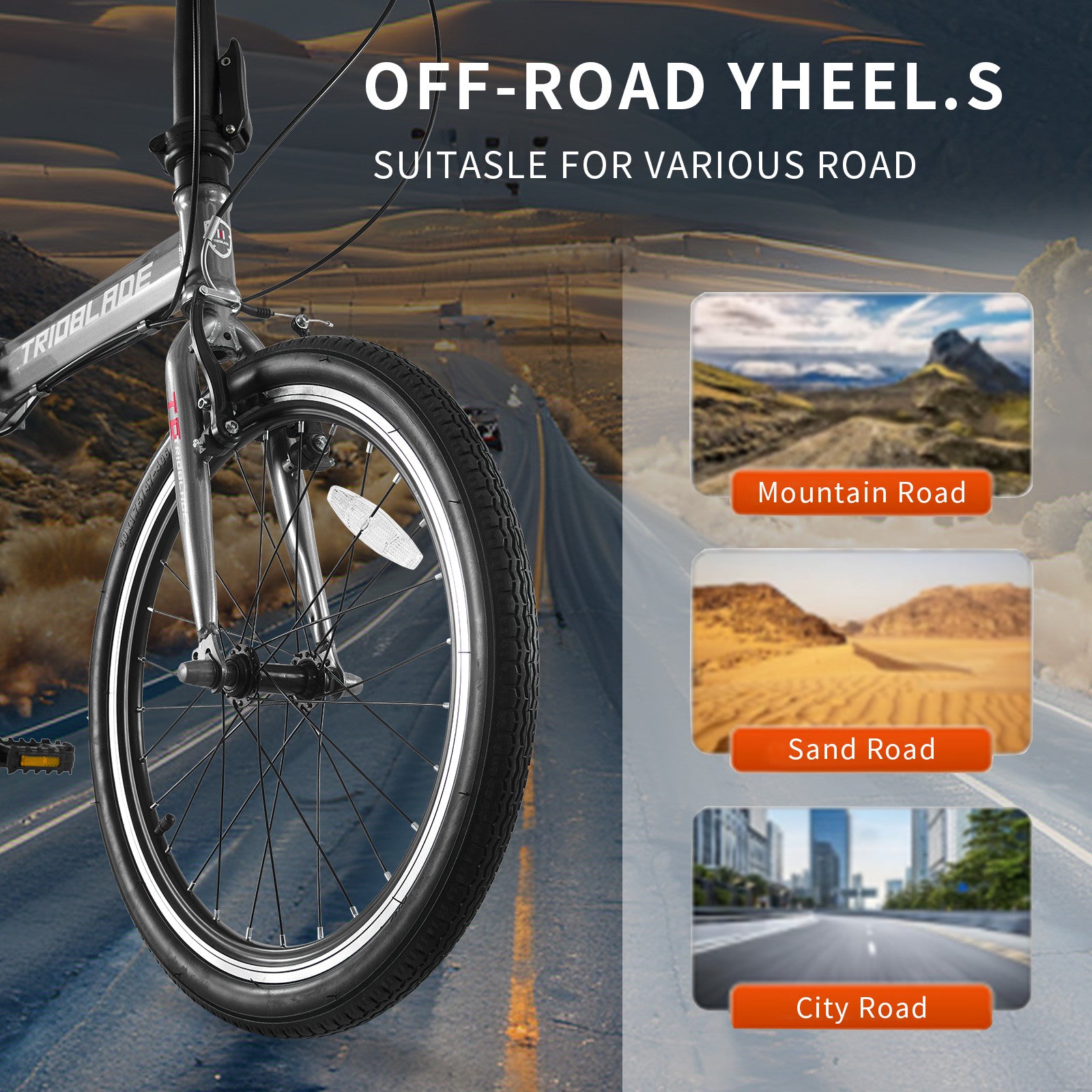 20 Inch Adult Folding Bicycle 7-speed Transmission System Folding Bicycle Grey