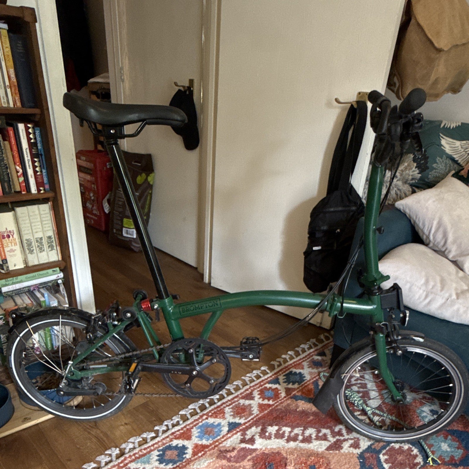 2023 Brompton Folding Bike Green C-line 6 speed good condition barely used