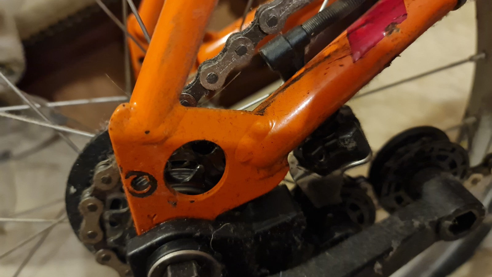 Brompton Orange 2 Speed S2L - International Post. Brooks Saddle Folding UK