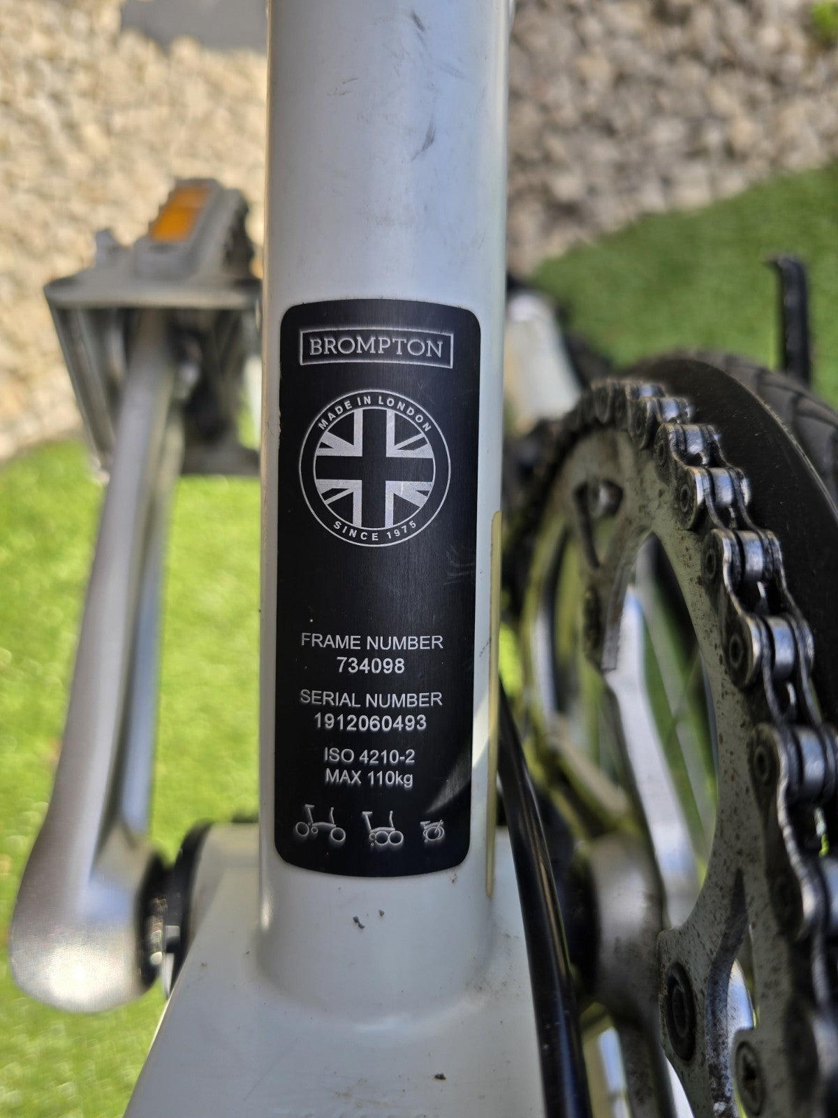 Brompton Folding Bike, Single Speed, S-Type flat  handlebars