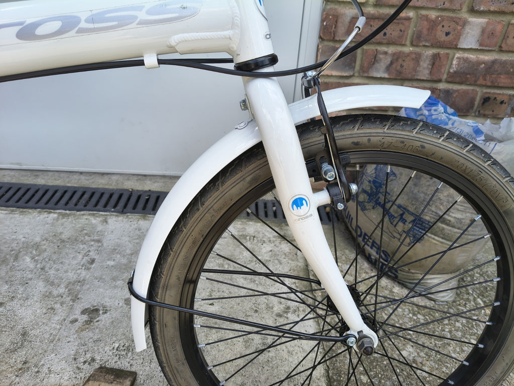 Cross CRF300 Folding Bike White, 20-inch Wheels