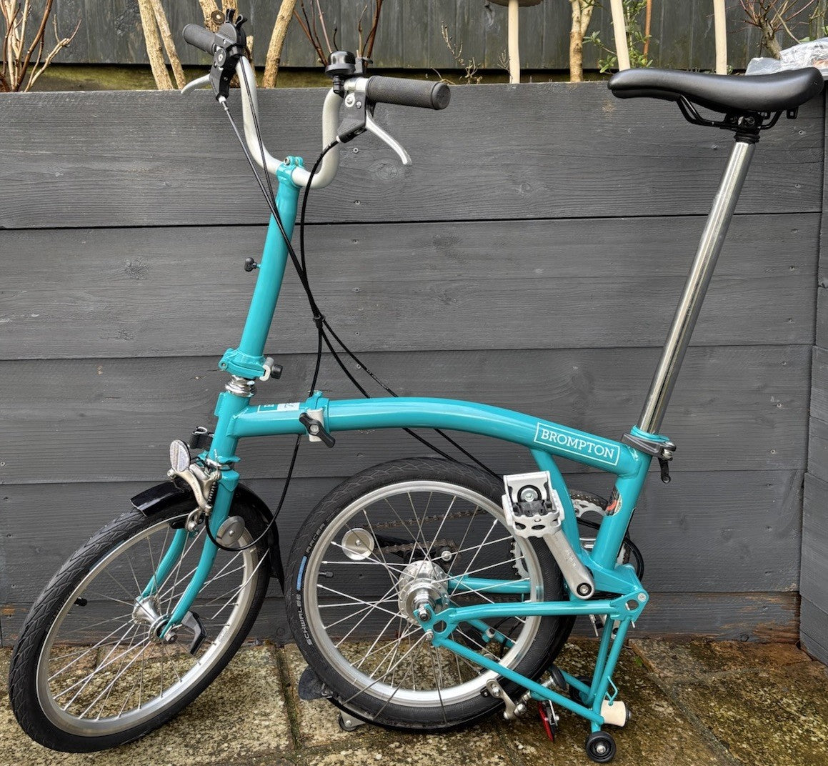 2019 Brompton B75 folding bicycle + C Line Mudguards + Pedals - Hardly Used