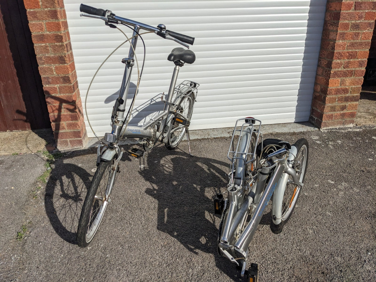 A Pair (2 off) Lightweight Aluminium Folding Bikes
