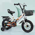 12/14/16/18 inch Kids folding bike cycle + Removable Rack & Basket - White