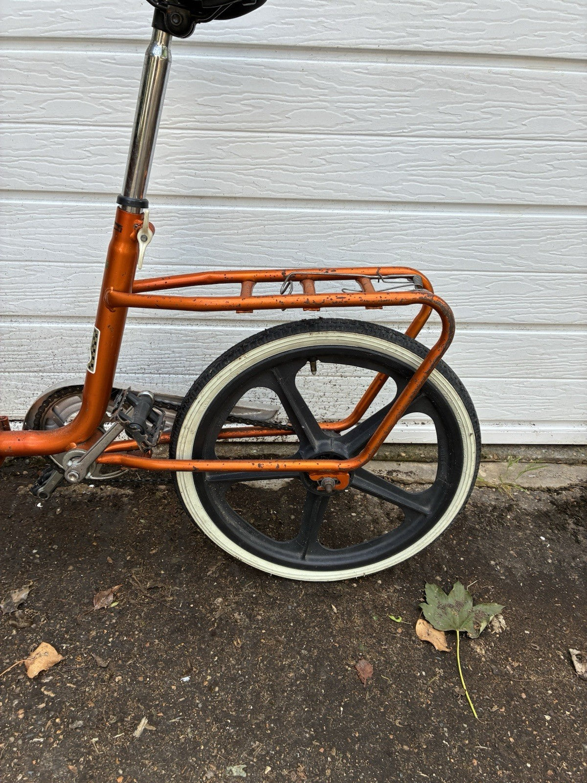 Vintage 1970s Hawk Cycles Step Through Bicycle - Orange - Skyway II Rims